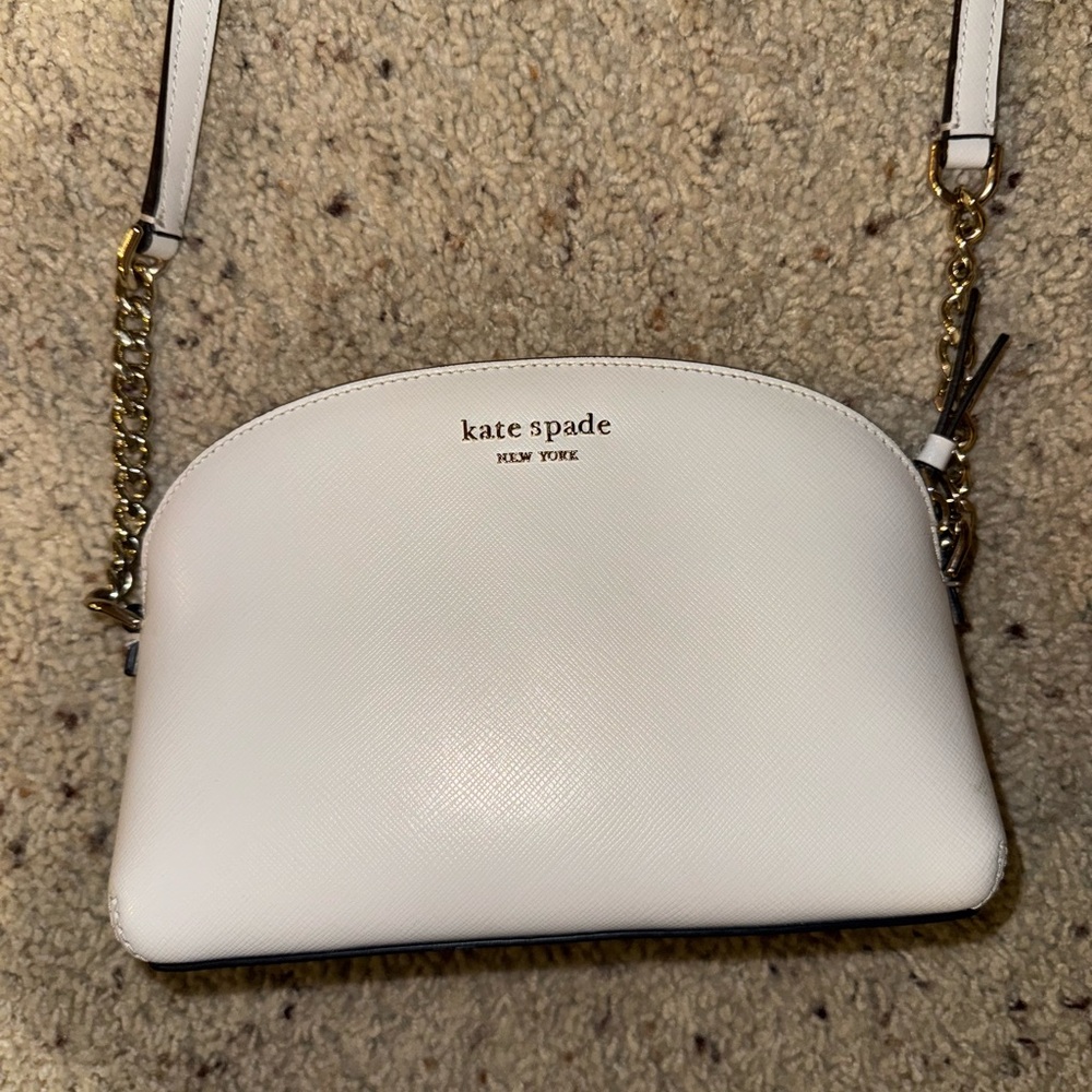 Kate Spade Cream Crossbody Bag with Gold Accents